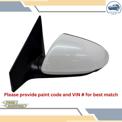 2017–2018 Hyundai Elantra Sedan Left Driver Side Door Mirror White LH 17 18 — view 1