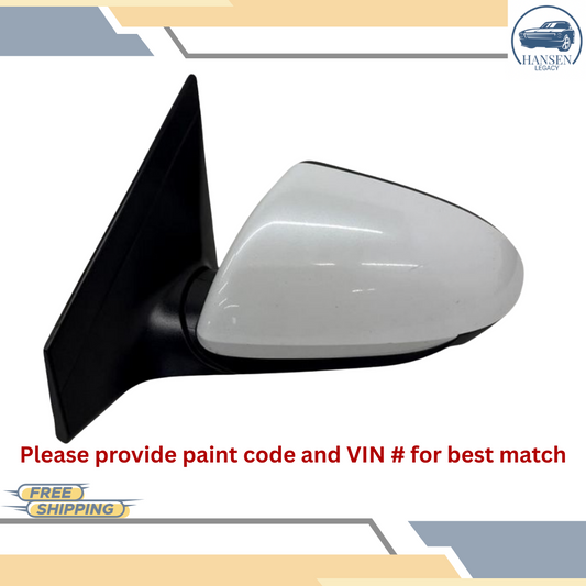 2017–2018 Hyundai Elantra Sedan Left Driver Side Door Mirror White LH 17 18 — view 1
