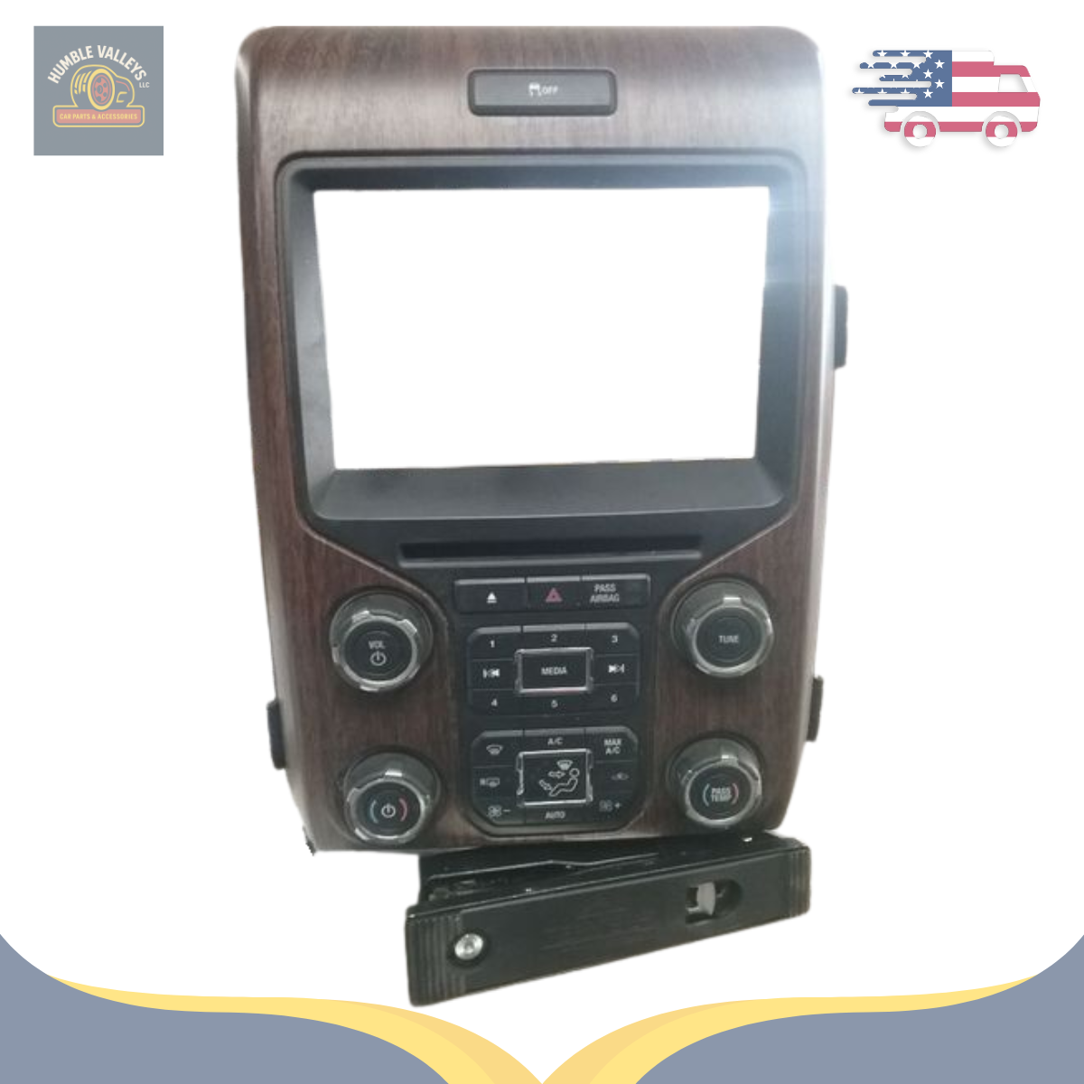 2013 Ford F-150 Lariat Radio Audio Temp Climate Control Panel ID KL3T-18E243-AD<wbr/>C — view 4