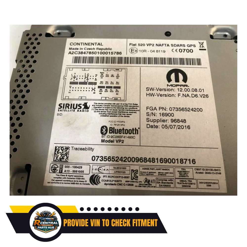 2015–2017 Jeep RENEGADE 5" Touch Radio Display Receiver Satellite OEM 15 16 17 — view 3