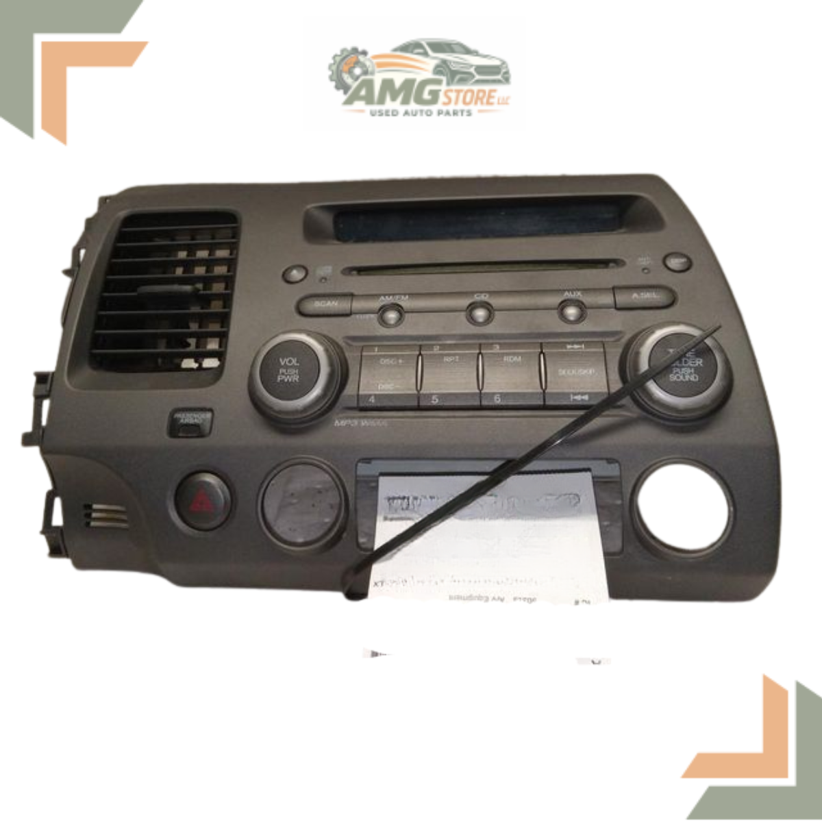 2006–2011 Honda Civic AM FM CD MP3 Radio Receiver Assembly OEM — view 1