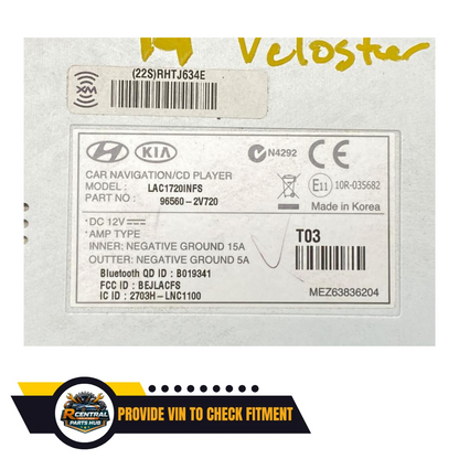 2012–2015 Hyundai Veloster Radio Display Receiver Satellite CD OEM — view 3