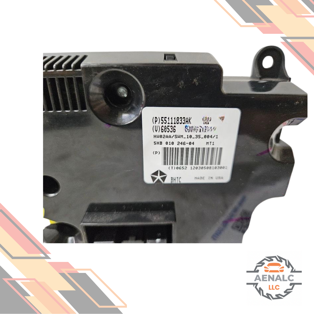 2011–2013 Jeep Grand Cherokee Manual Climate AC Heater Temperature Control — view 4