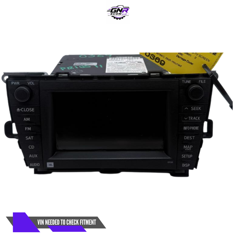 2010–2011 Toyota Prius Display Screen Dash Mounted Navigation Satellite E7022 — view 1