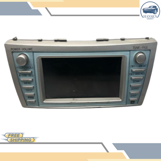 2007–2009 TOYOTA CAMRY HYBRID AM FM NAVIGATION SAT MP3/CD/DVD PLAYER RADIO E7011 — view 1