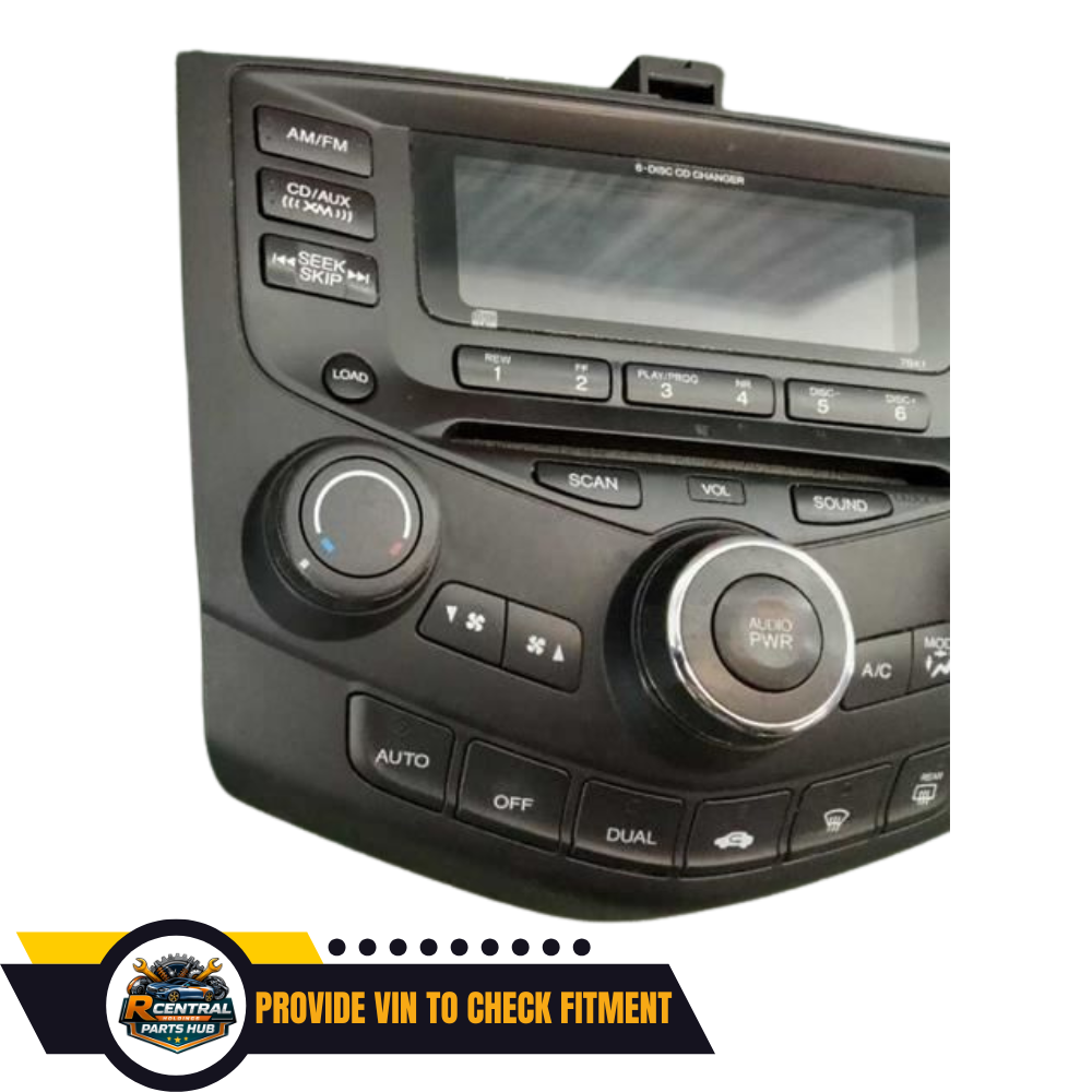 2003–2007 Honda Accord Radio AM FM Climate Control Temperature Panel OEM — view 3