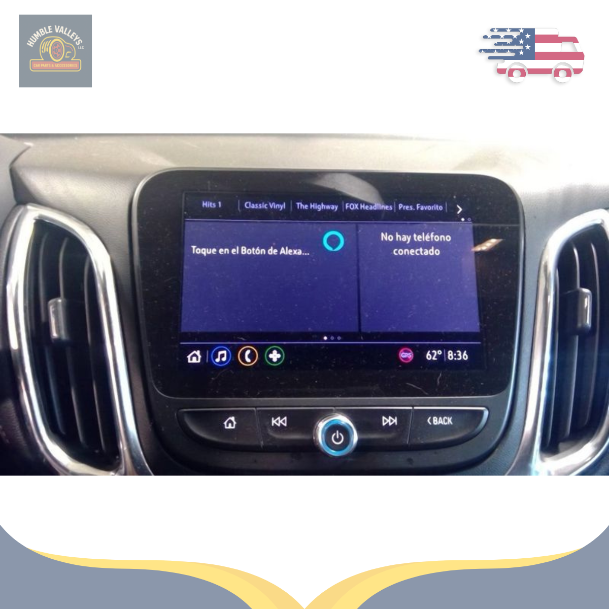 2019–2023 Chevrolet Equinox/Malibu Radio Info GPS TV 7" Front Center Display Screen — view 1