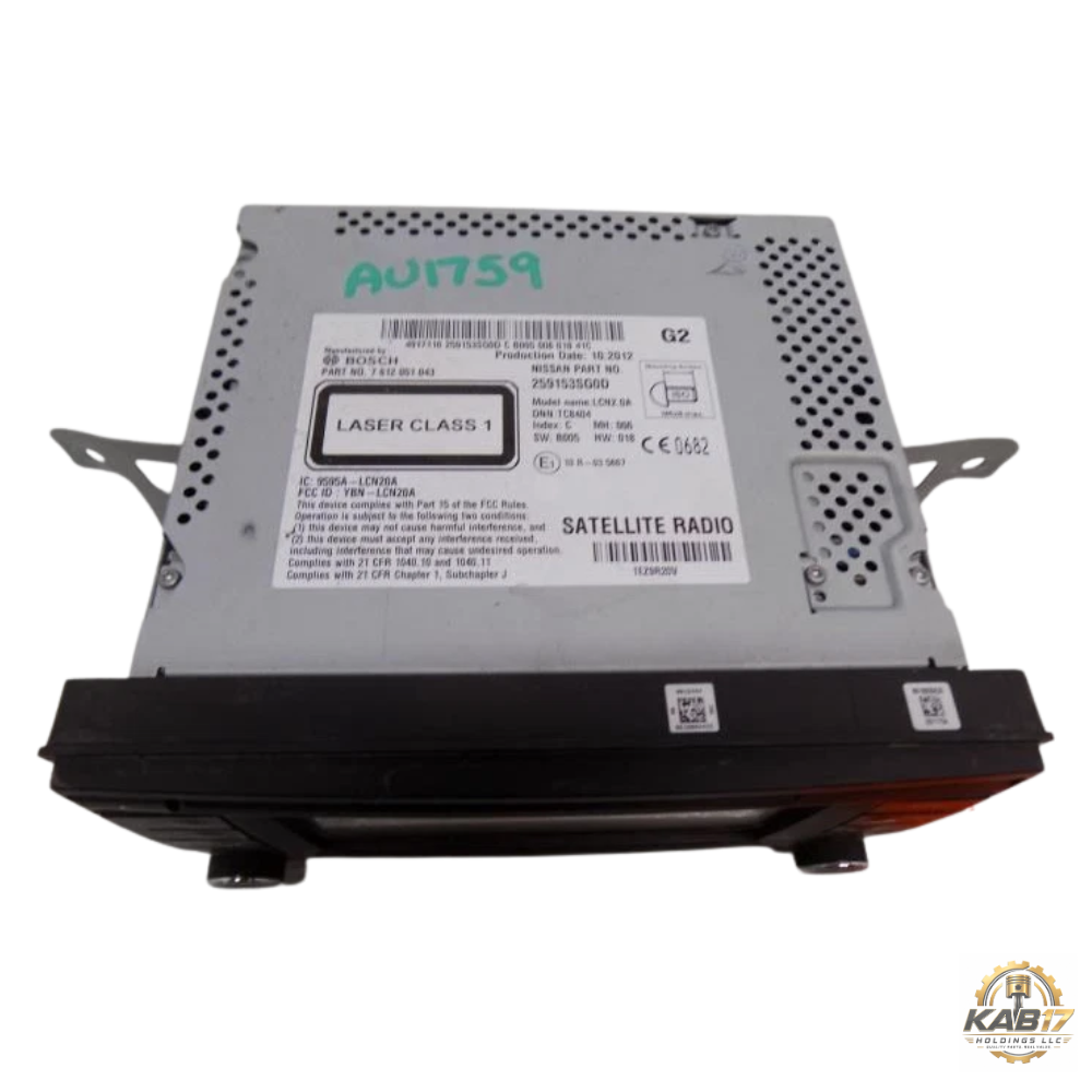 2013 Nissan Sentra Satellite Navigation Display Radio Receiver CD Player OEM 13 — view 3