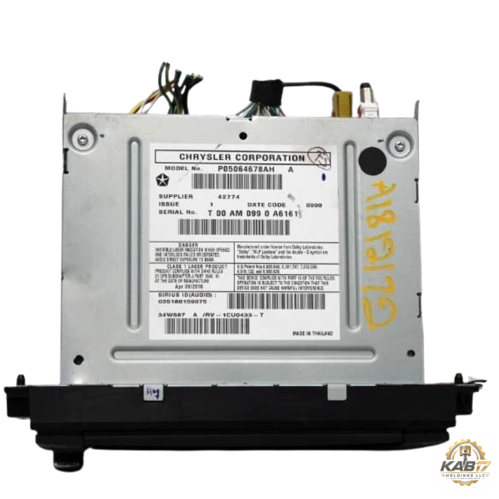 2010 Dodge Journey AM FM 20GB HDD MP3 DVD Player Radio Receiver ID RBZ OEM — view 2