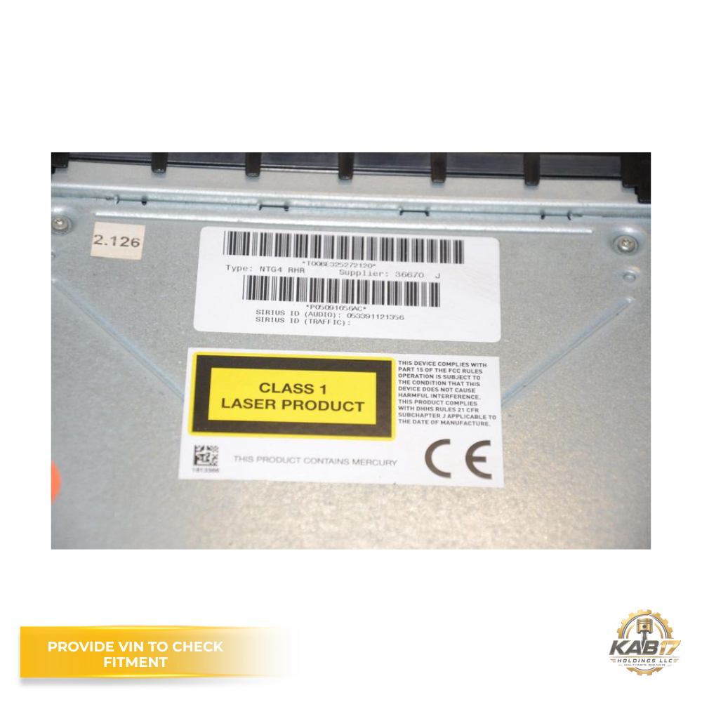 2013 Chrysler 200 AM-FM-CD-DVD-H<wbr/>DD Navigation UConnect Radio OEM — view 2