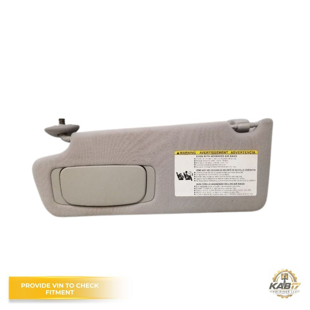 2009–2013 Toyota Tundra Gray Cloth Driver LH Sun Visor Shade OEM — view 4