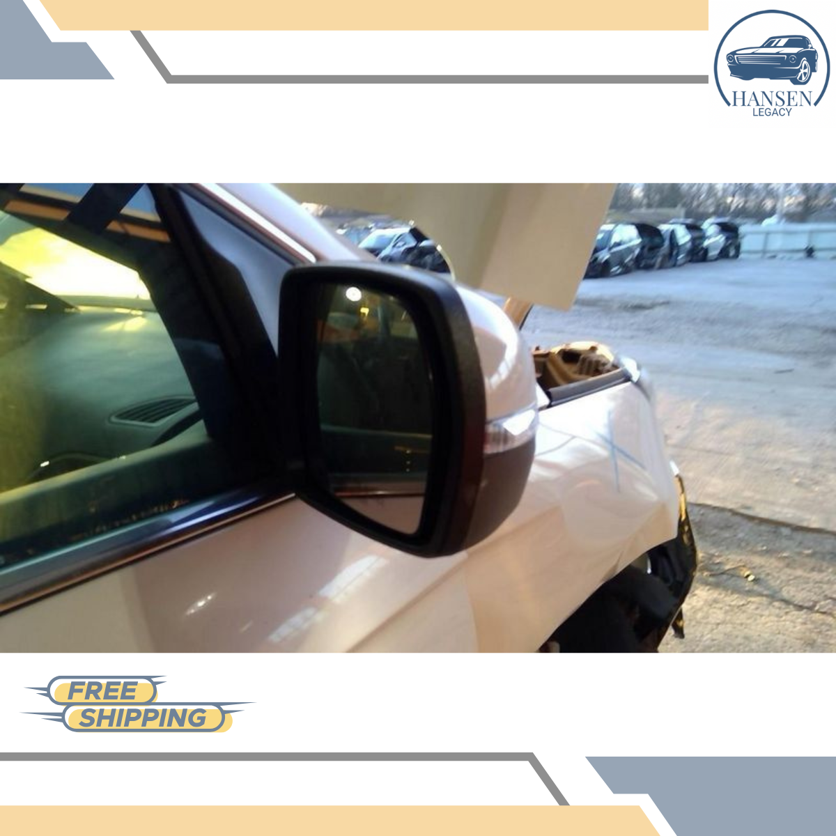 2019–2024 Ford Edge Right Passenger Side View Door Mirror White RH — view 4
