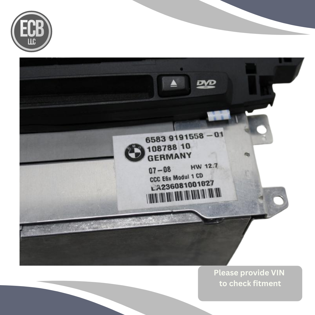 2008–2009 BMW E60 Radio Navigation DVD ROM OEM 1 CD CCC Head Unit — view 5