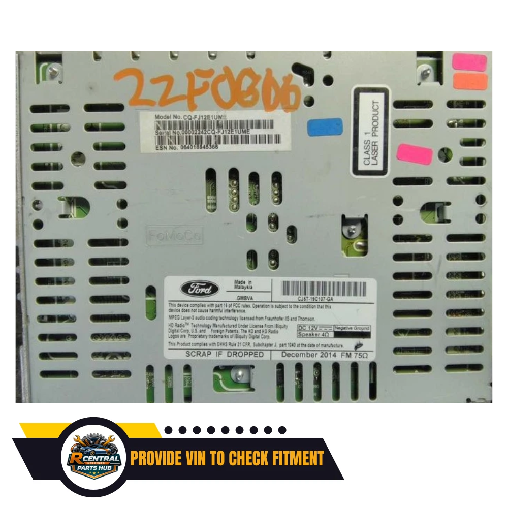 2015–2019 Ford Escape Am Fm Cd Mp3 Single Disc Radio Receiver OEM — view 2