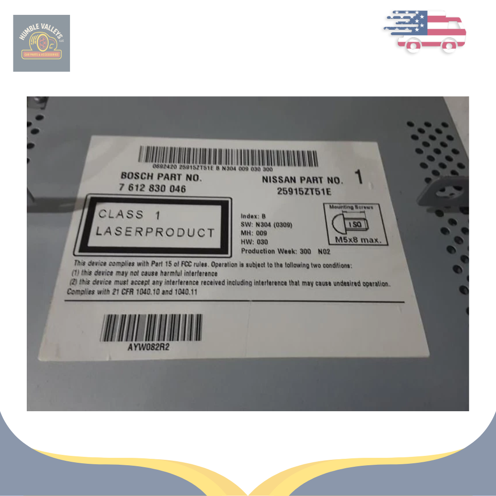 2011 Nissan Juke Radio Receiver Navigation with Display OEM — view 2