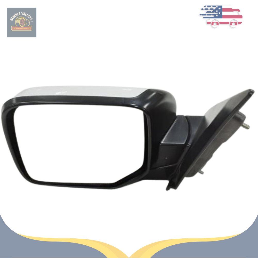 2009–2015 Honda Pilot Left Driver Side View Door Mirror Heated White OEM — view 2