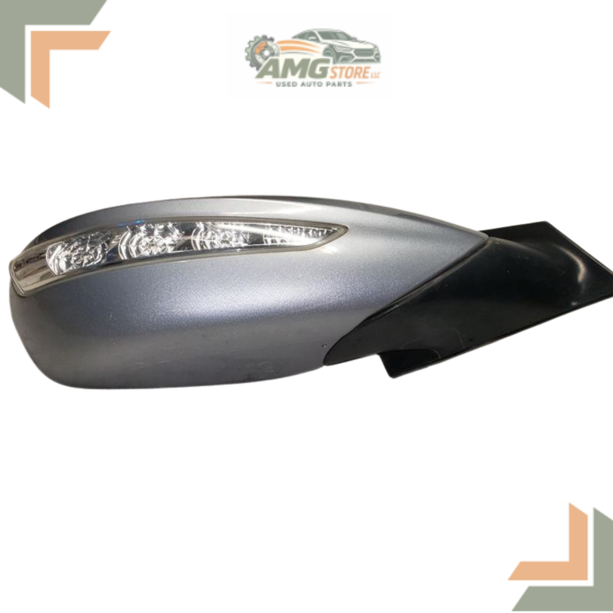 2011–2015 Hyundai Sonata Right Passenger Side View Door Mirror Silver — view 1
