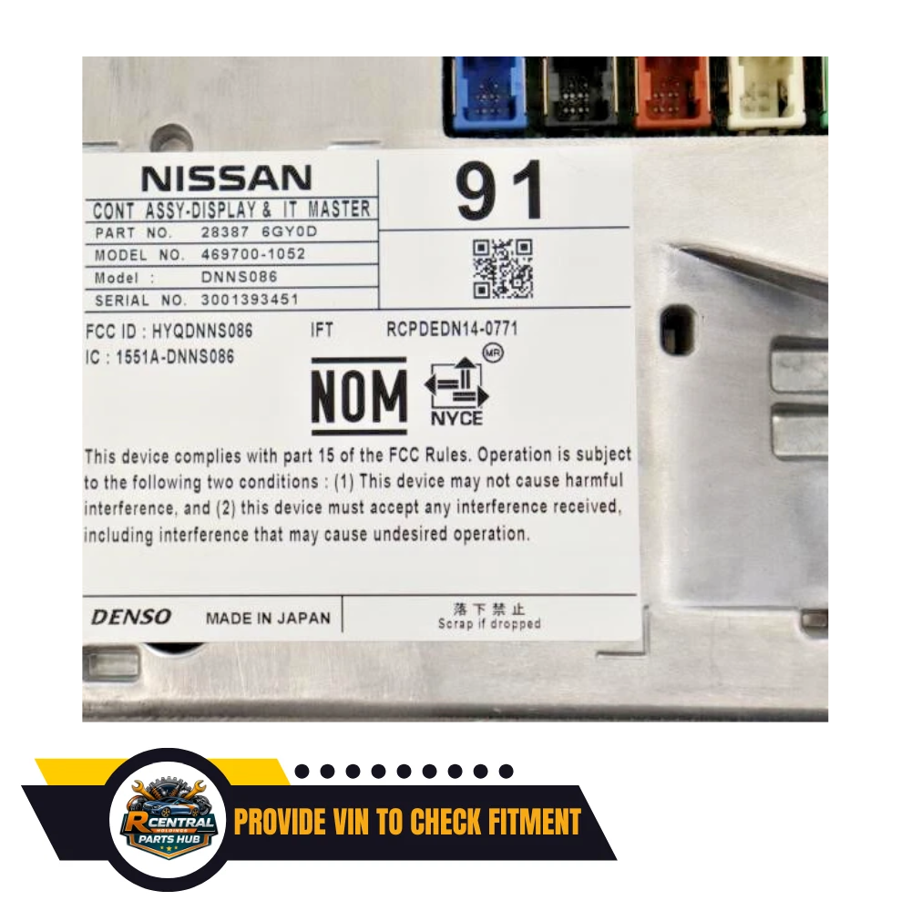2019–2020 Nissan Pathfinder Armada QX60 Touch Screen NAVIGATION Radio DISP OEM — view 4
