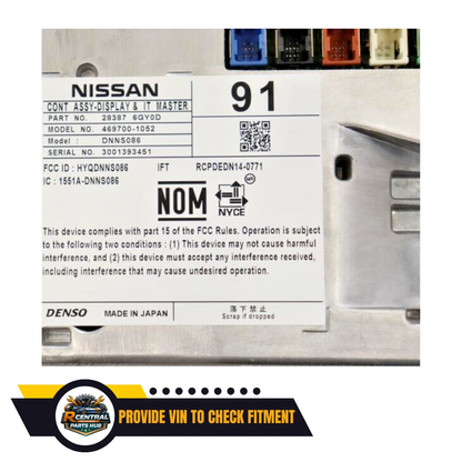 2019–2020 Nissan Pathfinder Armada QX60 Touch Screen NAVIGATION Radio DISP OEM — view 4