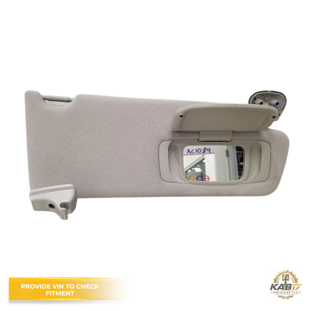 2009–2013 Toyota Tundra Gray Cloth Passenger RH Sun Visor Shade Gray OEM — view 3