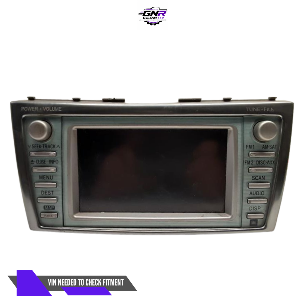 2007–2009 TOYOTA CAMRY HYBRID AM FM NAVIGATION SAT MP3/CD/DVD PLAYER RADIO E7011 — view 1