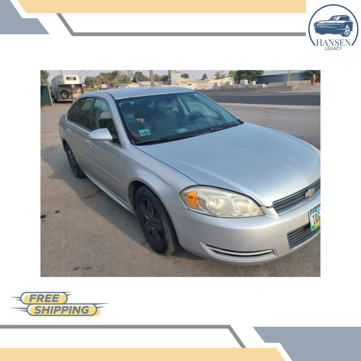 2006–2016 Chevrolet Impala Right Passenger Side View Door Mirror Option DG7 Silver — view 2