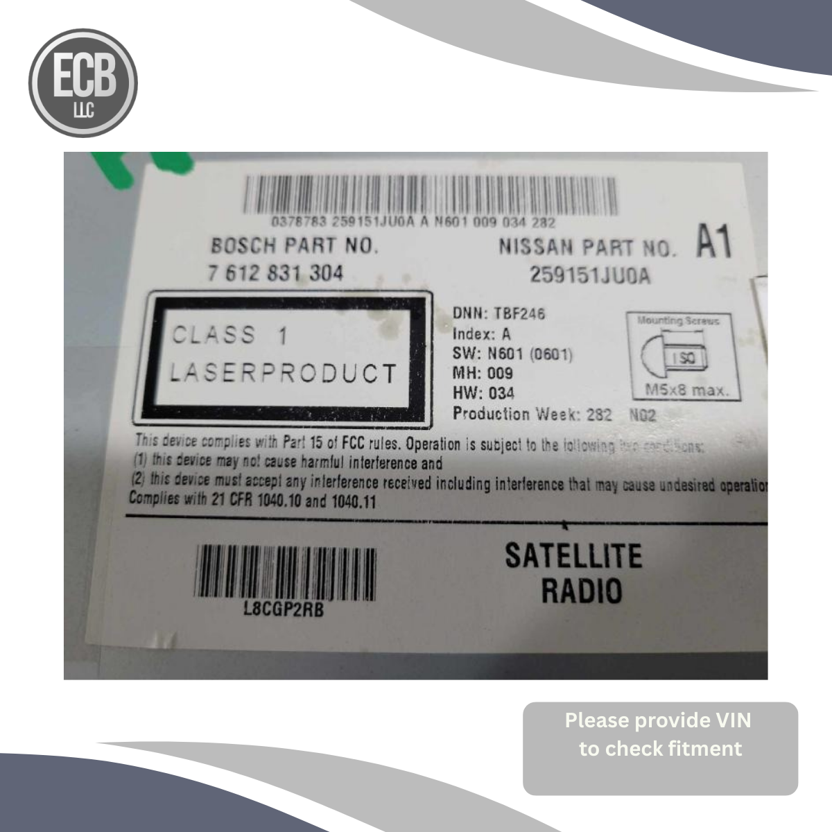 2012–2014 Nissan Juke Navigation Radio AM/FM CD Receiver OEM — view 3