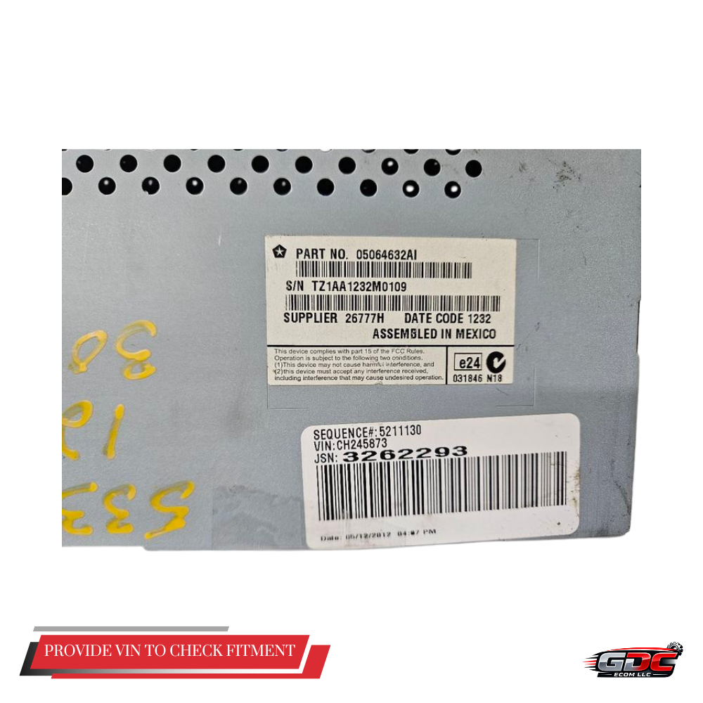 2011–2014 Chrysler 300 Dodge Charger Radio Info Information Display Screen OEM — view 3