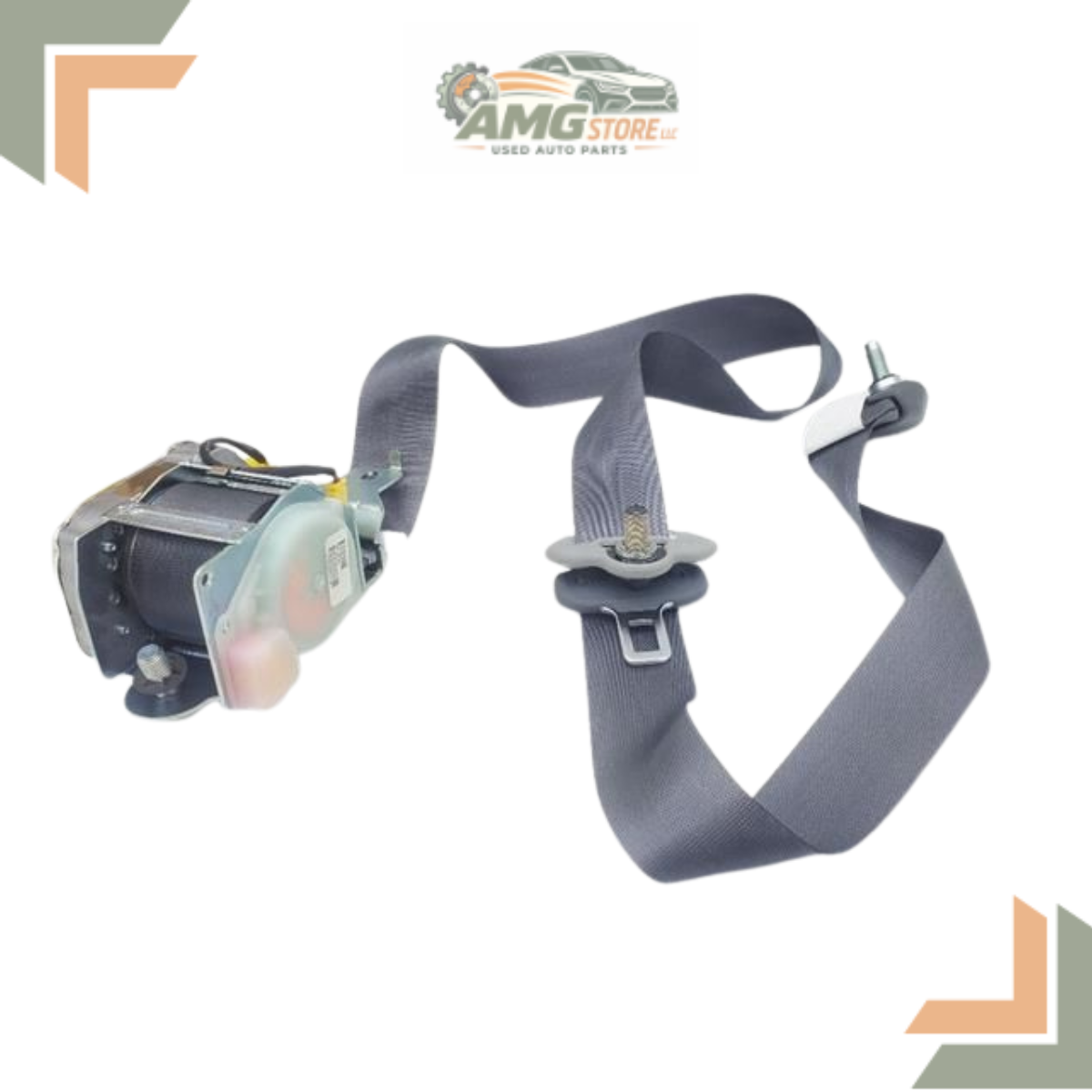 2003–2007 Honda Accord Front Left Hand Side Seat Belt Retractor Gray 04 05 06 — view 1