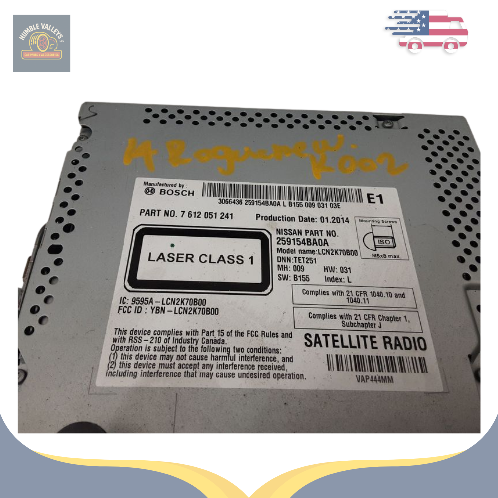 2014–2016 Nissan Rogue AM FM CD Navigation Radio Receiver OEM — view 2