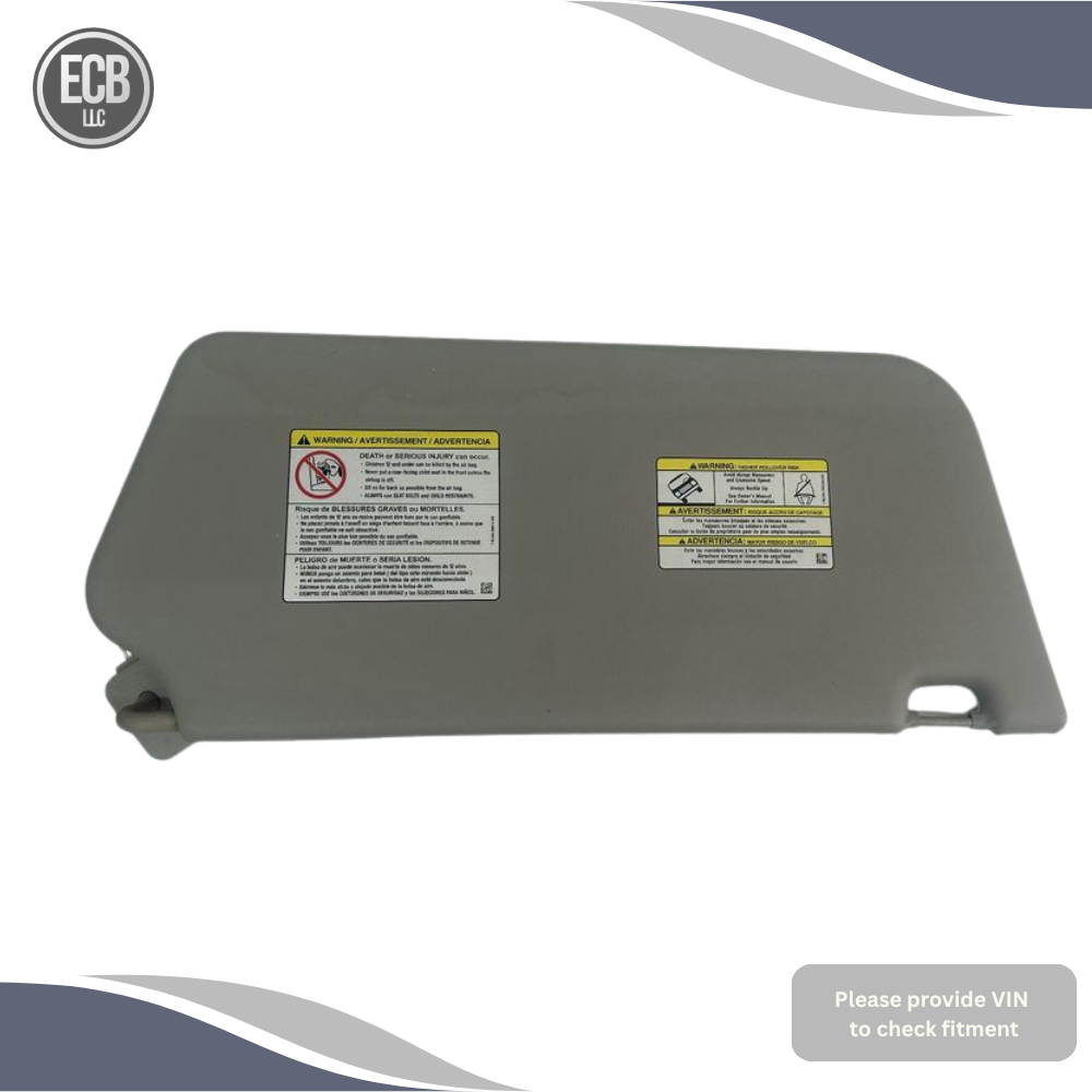 2015–2019 Ford Transit 250 Passenger RH Interior Sun Visor Gray OEM — view 1