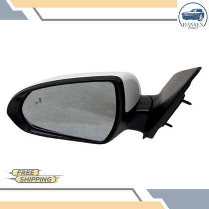 2017–2018 Hyundai Elantra Sedan Left Driver Side Door Mirror White LH 17 18 — view 3