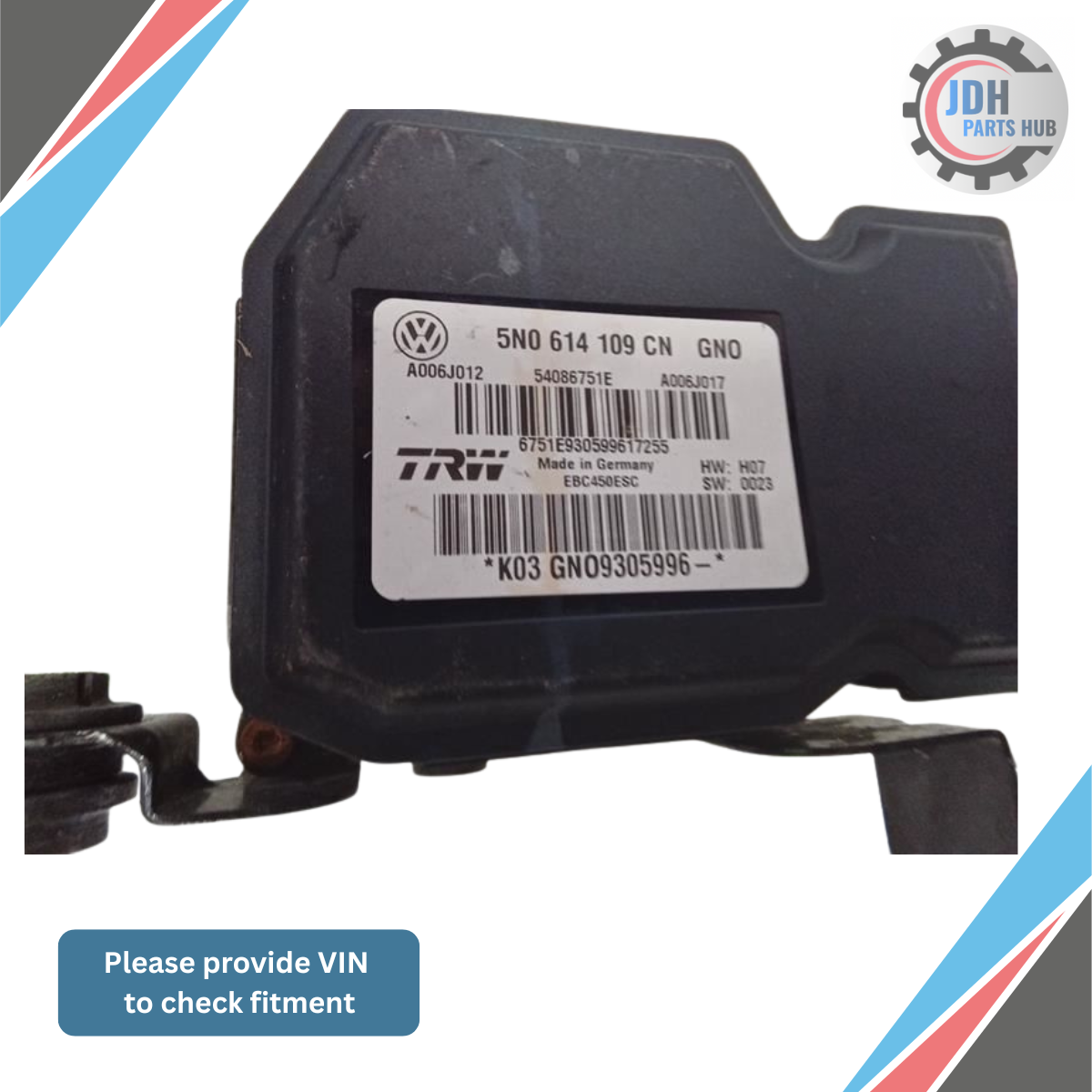 2015–2018 Volkswagen Tiguan ABS Anti-Lock Brake Pump Assembly OEM — view 3