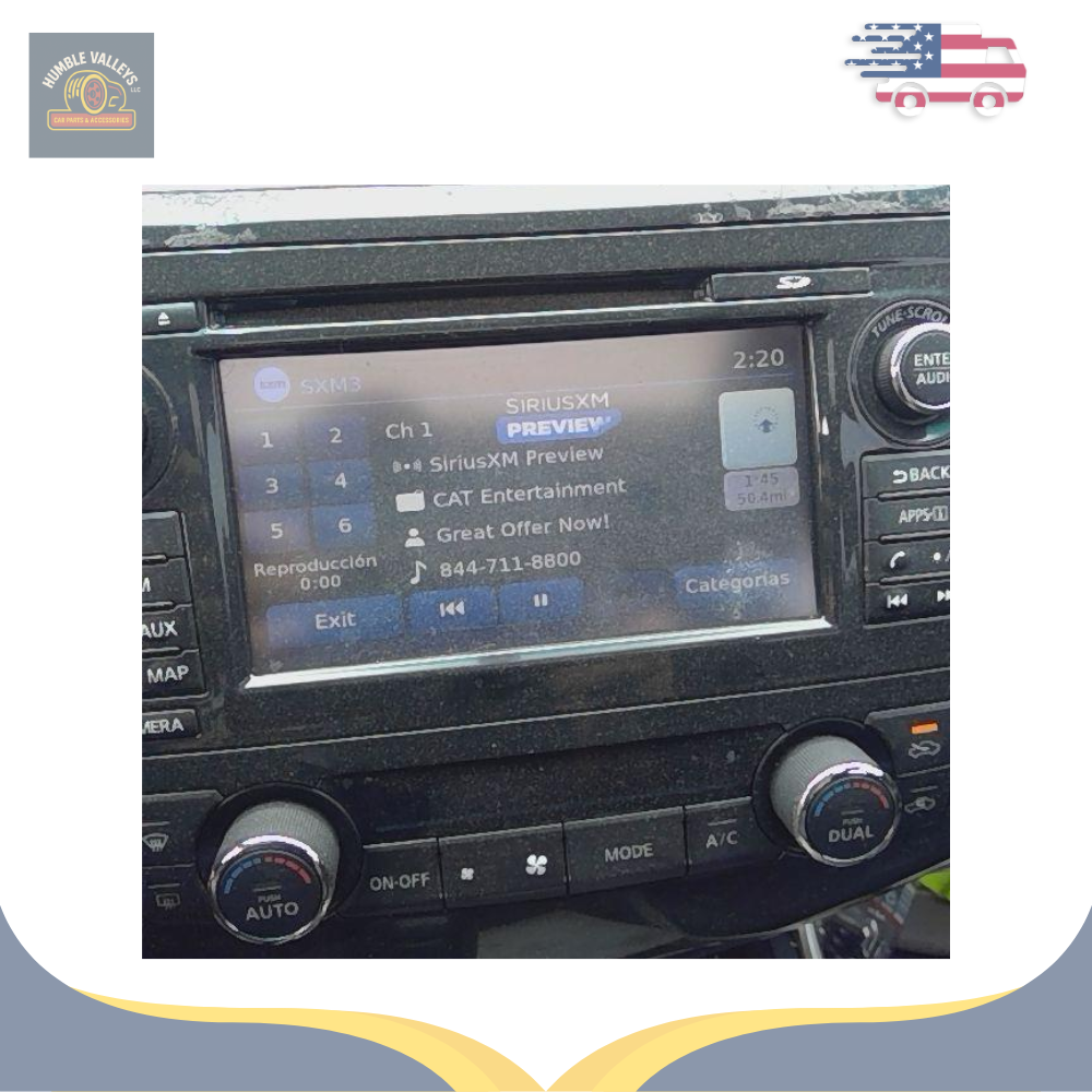 2015 Nissan Altima AM-FM-CD Satellite Navigation Radio Receiver OEM — view 2