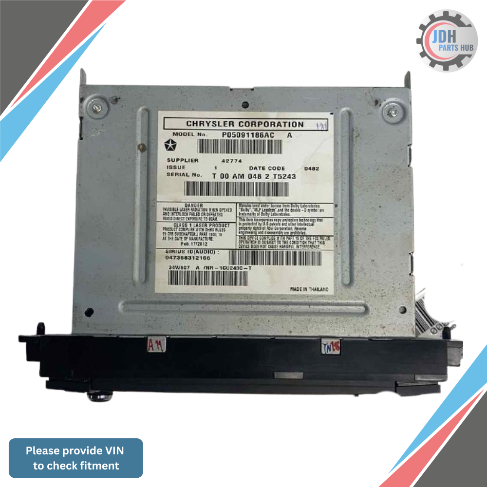 2012 Jeep Liberty AM FM CD AUX DVD Navigation Radio RHB W Satellite OEM — view 2