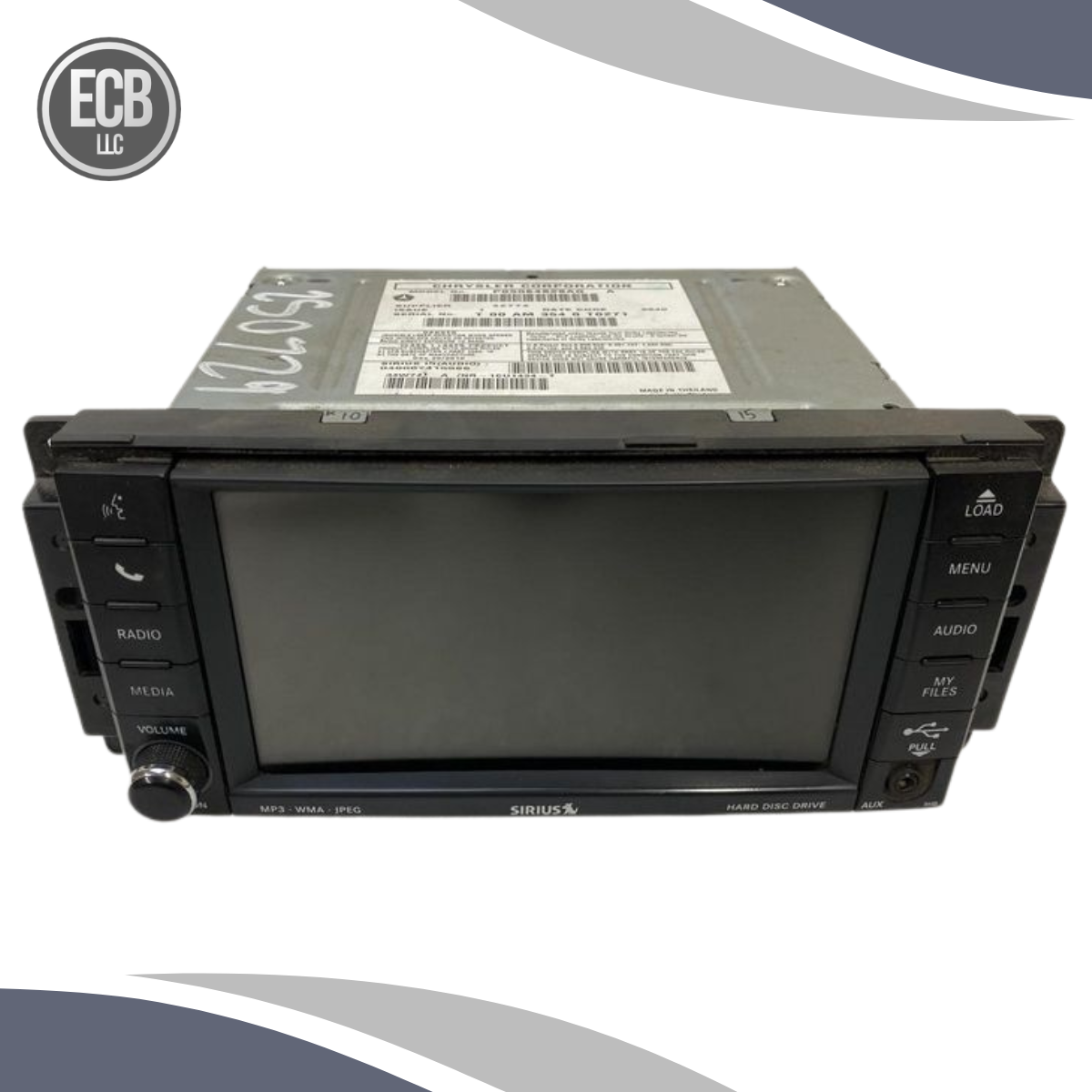 2009–2012 DODGE RAM 1500 Navigation Radio Receiver with Screen OEM P05064829AG — view 1