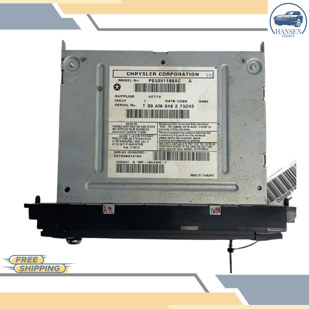 2012 Jeep Liberty AM FM CD AUX DVD Navigation Radio RHB W SATELLITE OEM 12 — view 2