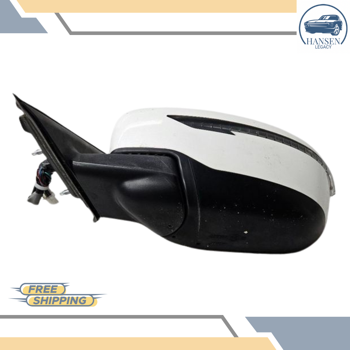 2017–2020 Nissan Rogue Left Driver Side View Door Mirror Heated White LH — view 3