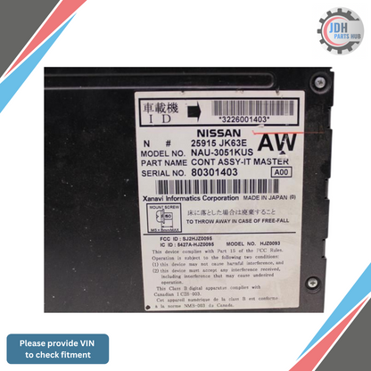 2008–2009 Infiniti G37 Navigation Radio Receiver OEM — view 5