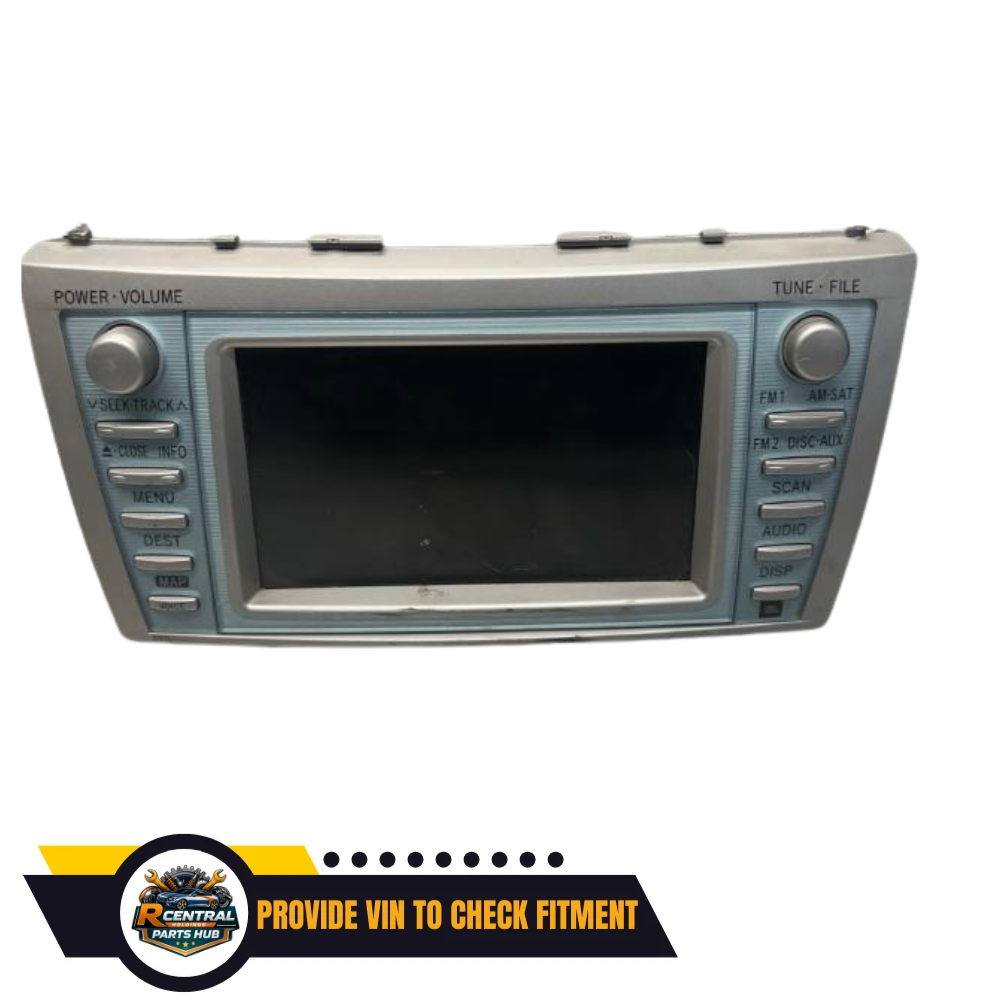 2007–2009 TOYOTA CAMRY HYBRID AM FM NAVIGATION SAT MP3/CD/DVD PLAYER RADIO E7011 — view 1
