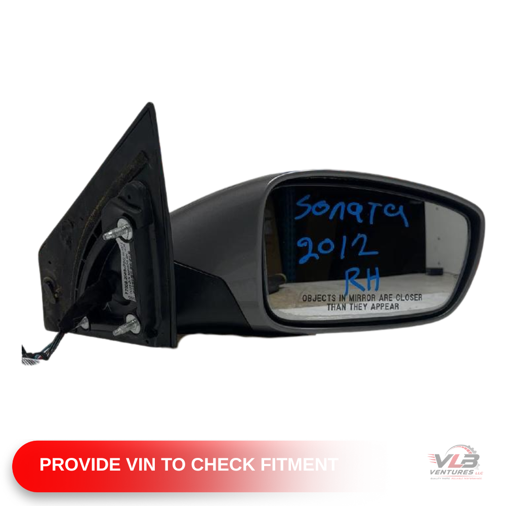 2011–2014 Hyundai Sonata RH Passenger Side Power View Mirror Assembly OEM — view 1