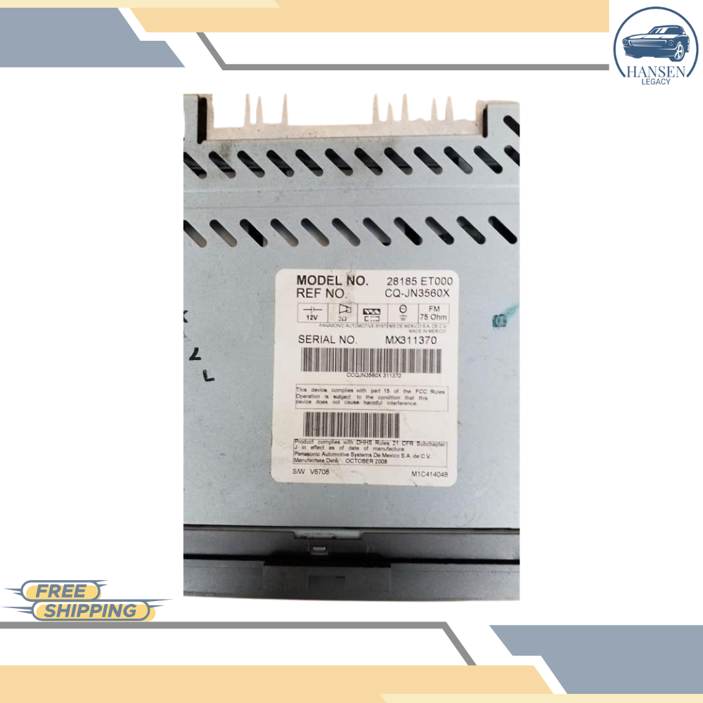 2007–2009 Nissan Sentra AM FM CD Radio Receiver TESTED 07 08 09 — view 3