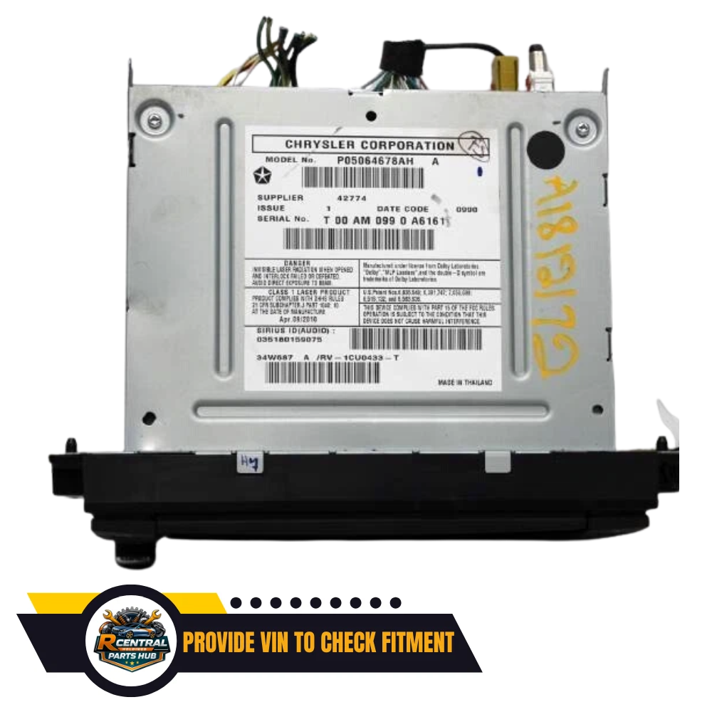 2010 Dodge Journey AM FM 20GB HDD MP3 DVD Player Radio Receiver ID RBZ OEM — view 2