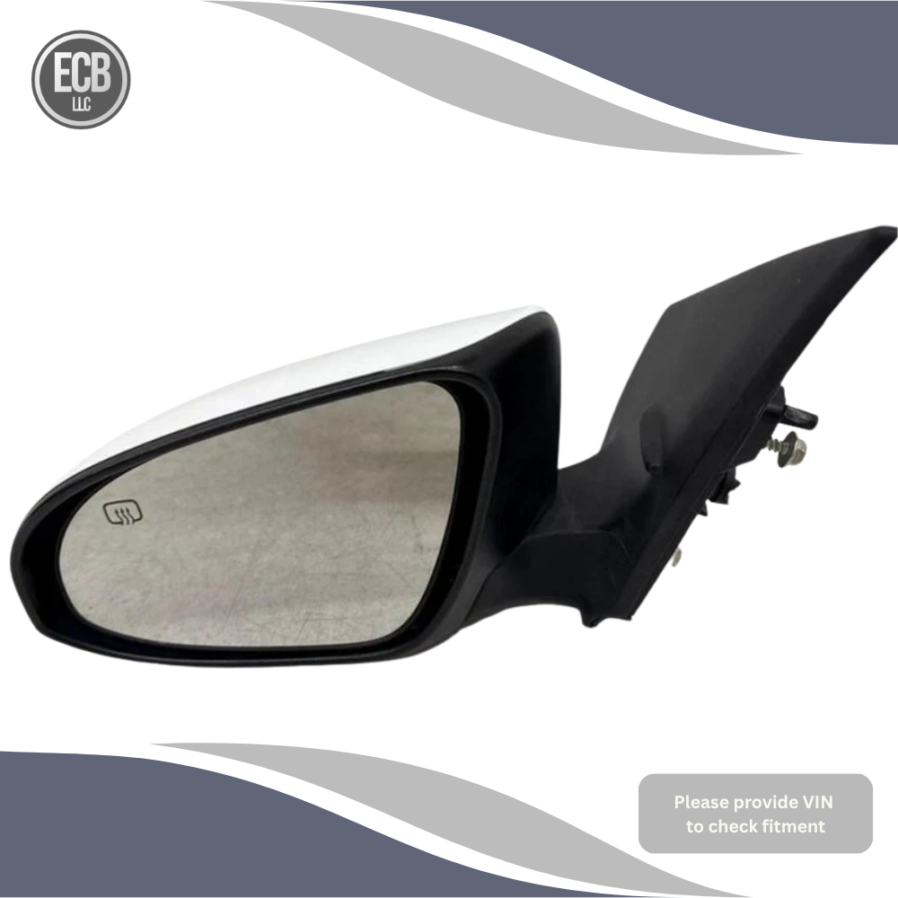2014–2019 Toyota Corolla Left Driver Side View Door Mirror Heated White OEM — view 2