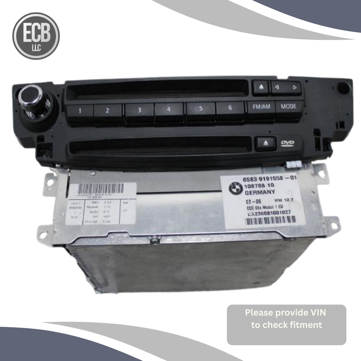 2008–2009 BMW E60 Radio Navigation DVD ROM OEM 1 CD CCC Head Unit — view 1