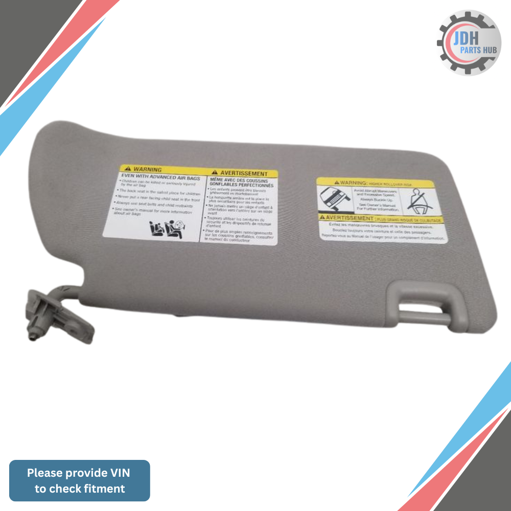 2013–2019 Nissan Frontier Sun Visor without Illumination Gray Driver Left Side — view 1