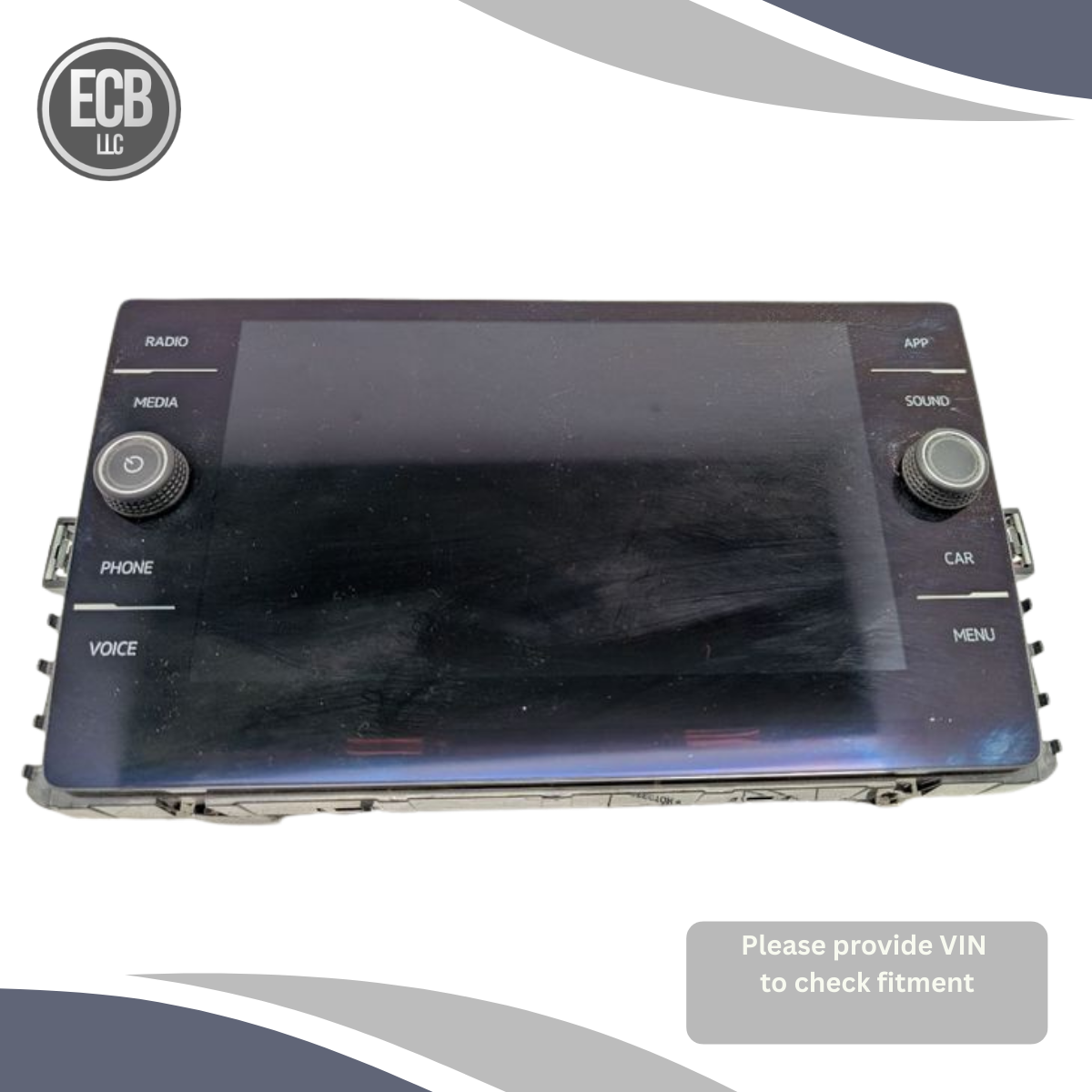 2018–2023 Volkswagen Tiguan Info-GPS-TV 8" Display Screen OEM — view 2