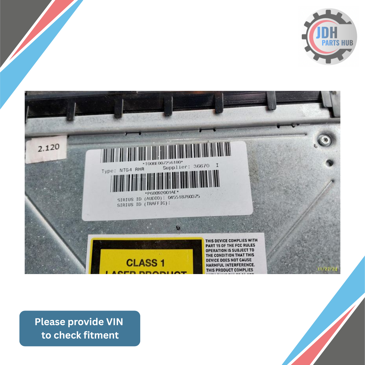 2012 Dodge Challenger Uconnect AM-FM CD/DVD Navigation Radio RHR OEM — view 2