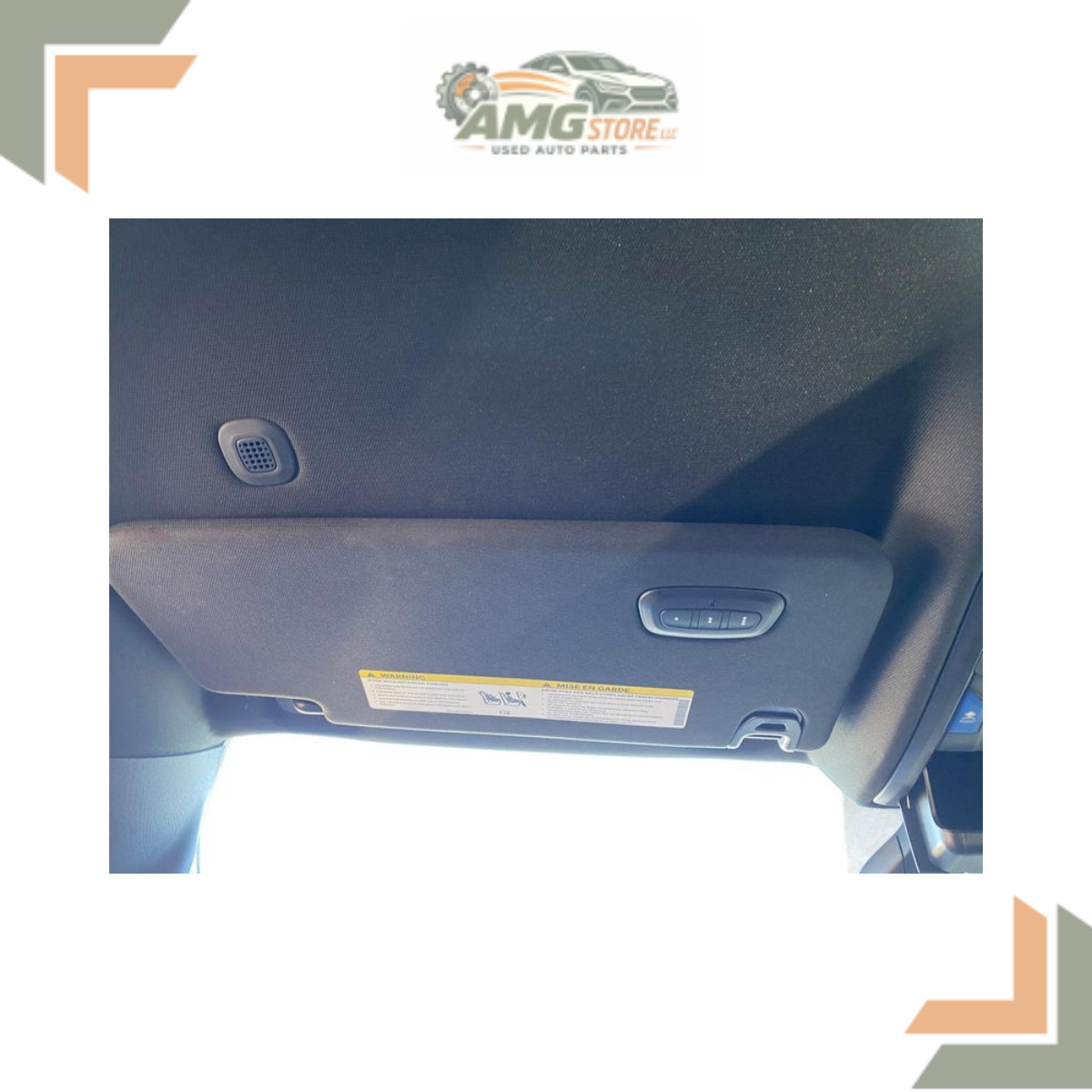 2019–2022 Dodge Ram 1500 Left Driver Side Sun Visor Illumination Black OEM — view 2