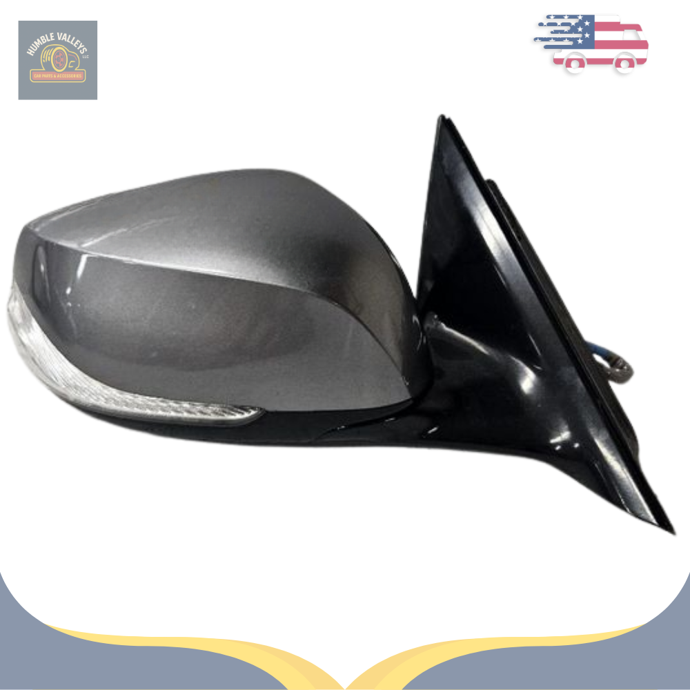 2014–2021 Infiniti Q50 Right Passenger Side Door Mirror Heated Gray OEM — view 1